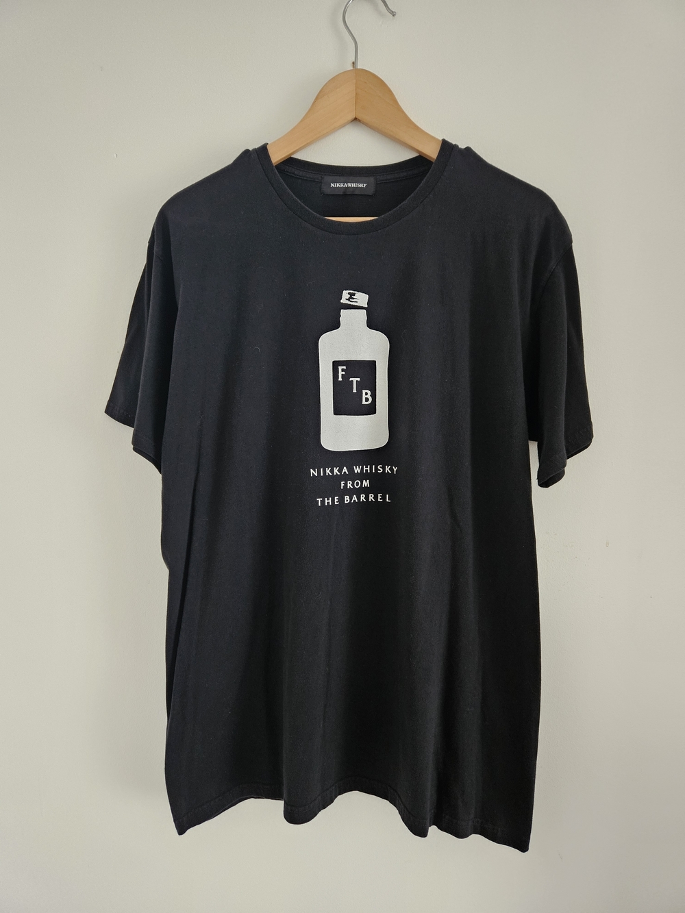 Vintage Nikka Whisky Shirt Black Extra Large Nikka From The Barrel Japanese 90s